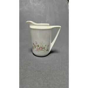 Vintage Floral Porcelain Mini Creamer Pitcher White Pink Flowers Small 196 China